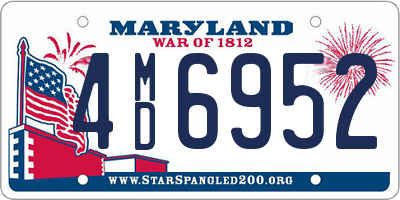 MD license plate 4MD6952