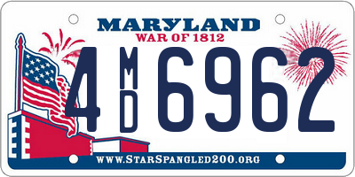 MD license plate 4MD6962