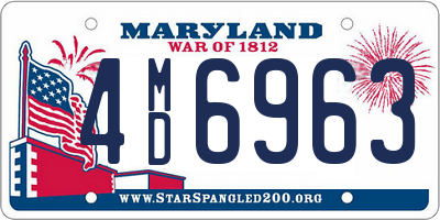 MD license plate 4MD6963