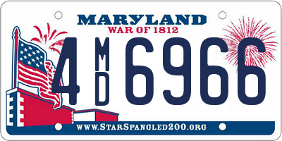 MD license plate 4MD6966