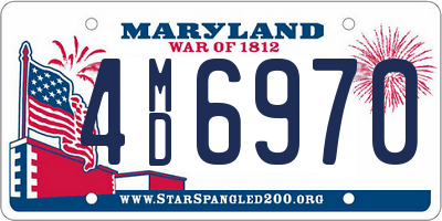 MD license plate 4MD6970