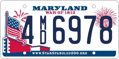 MD license plate 4MD6978
