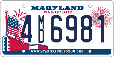MD license plate 4MD6981