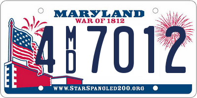 MD license plate 4MD7012