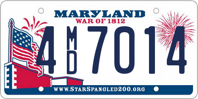 MD license plate 4MD7014