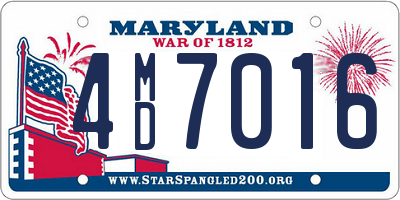 MD license plate 4MD7016