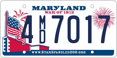 MD license plate 4MD7017