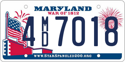 MD license plate 4MD7018