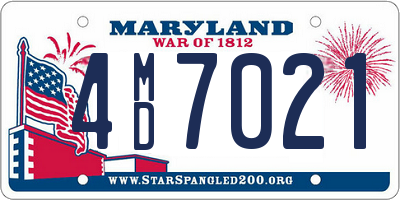 MD license plate 4MD7021