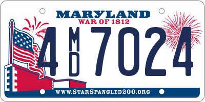 MD license plate 4MD7024