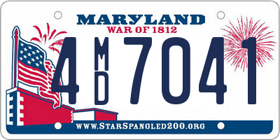 MD license plate 4MD7041