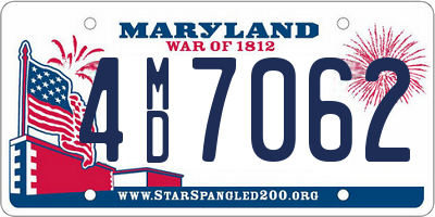 MD license plate 4MD7062
