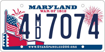 MD license plate 4MD7074