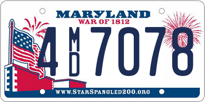 MD license plate 4MD7078