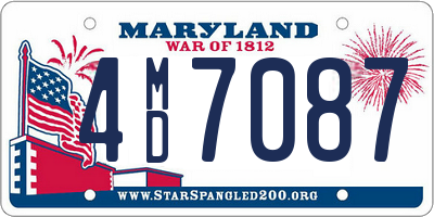 MD license plate 4MD7087