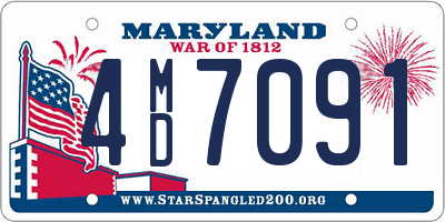 MD license plate 4MD7091