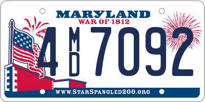 MD license plate 4MD7092