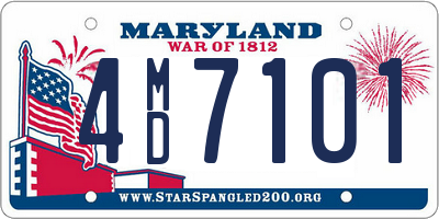 MD license plate 4MD7101