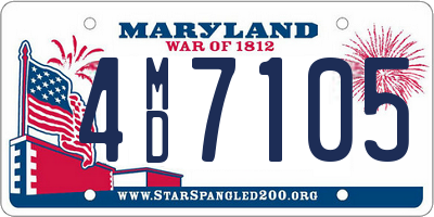 MD license plate 4MD7105