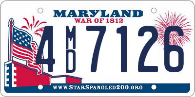 MD license plate 4MD7126