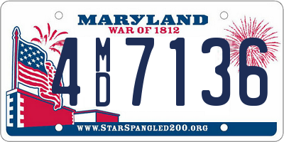 MD license plate 4MD7136