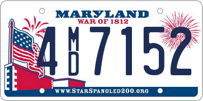 MD license plate 4MD7152