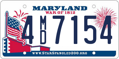 MD license plate 4MD7154