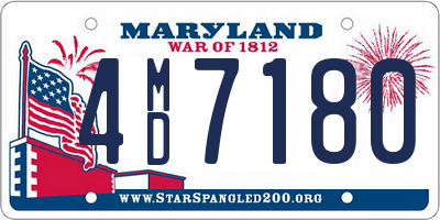 MD license plate 4MD7180