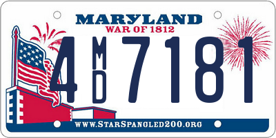 MD license plate 4MD7181