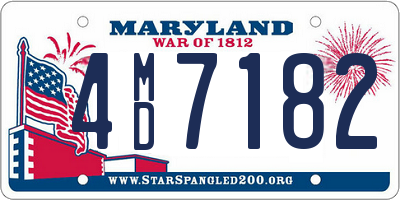 MD license plate 4MD7182