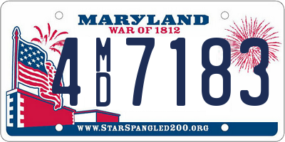 MD license plate 4MD7183