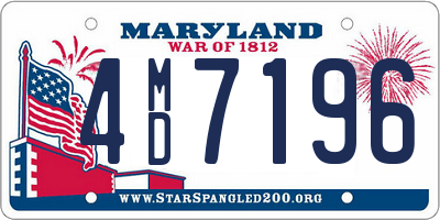 MD license plate 4MD7196