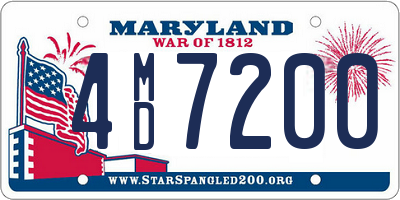 MD license plate 4MD7200