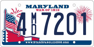 MD license plate 4MD7201