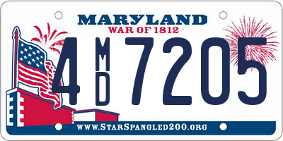 MD license plate 4MD7205