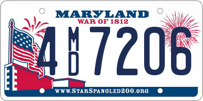 MD license plate 4MD7206