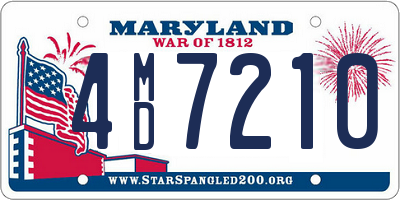 MD license plate 4MD7210