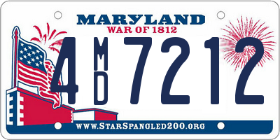 MD license plate 4MD7212