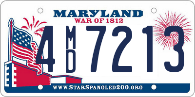 MD license plate 4MD7213