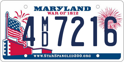 MD license plate 4MD7216