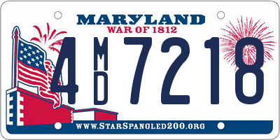 MD license plate 4MD7218