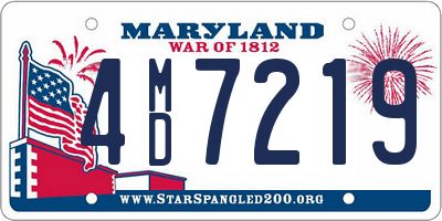 MD license plate 4MD7219