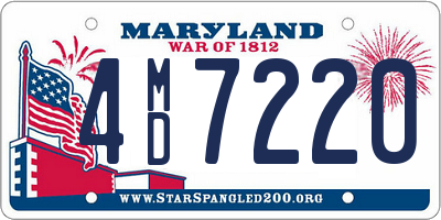 MD license plate 4MD7220