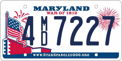 MD license plate 4MD7227