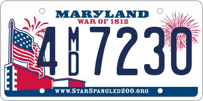 MD license plate 4MD7230