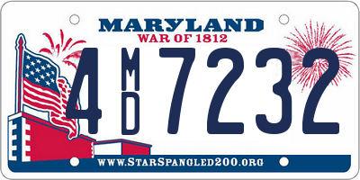 MD license plate 4MD7232