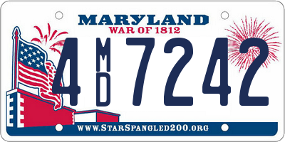 MD license plate 4MD7242