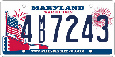 MD license plate 4MD7243