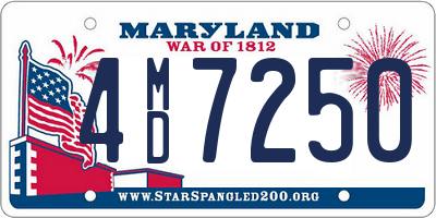 MD license plate 4MD7250