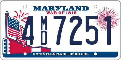 MD license plate 4MD7251